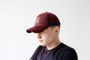 Фото Шапки, кепки Кепка бейсболка коттон Off White Бордовый