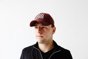 Фото Шапки, кепки Кепка бейсболка коттон Off White Бордовый