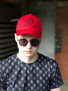 Фото Шапки, кепки Кепка бейсболка коттон Philipp Plein Красный