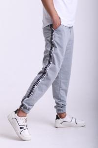 Фото  Штаны серые с двойным лампасом Adidas duo