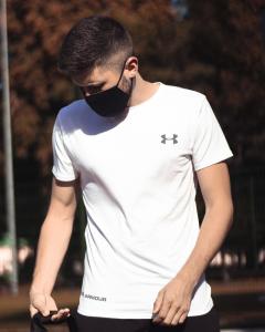 Фото Одежда Летний комплект Under Armour чёрный с белым.