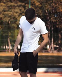 Фото Одежда Летний комплект Under Armour чёрный с белым.