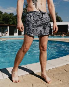 Фото Одежда Плавки шорты мужcкие Пушка Огонь Storm черные