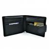 Мужской кожаный кошелёк H.T.Leather Чёрного цвета 163-ND16A Мужские кошельки в Украине
