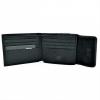  Мужской кожаный кошелёк H.T.Leather Чёрного цвета 1-208B Мужские кошельки в Украине