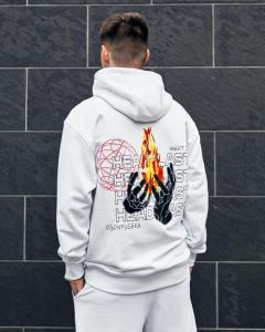 Фото Одежда Худи оверсайз Пушка Огонь Headblast белое