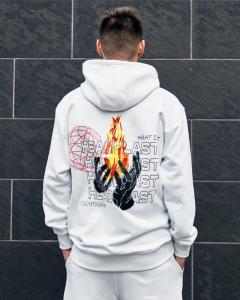 Фото Одежда Худи оверсайз Пушка Огонь Headblast белое