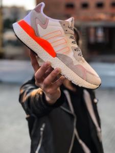Фото Обувь Adidas Nite Jogger Boost 3M мужские кросовки белые