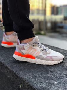 Фото Обувь Adidas Nite Jogger Boost 3M мужские кросовки белые