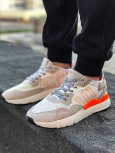 Фото Обувь Adidas Nite Jogger Boost 3M мужские кросовки белые