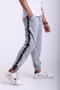 Фото  Штаны серые с лампасами Stussy