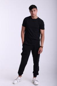 Фото  Штаны чёрные с лампасами Stussy