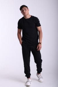 Фото  Штаны чёрные с лампасами Stussy