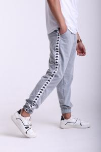 Фото  Штаны серые с белыми лампасами Kappa