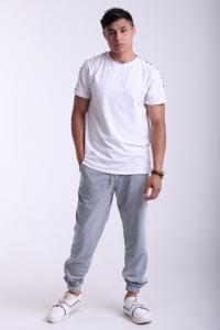 Фото Штаны серые с белыми лампасами Kappa