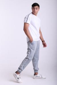 Фото Штаны серые с белыми лампасами Kappa