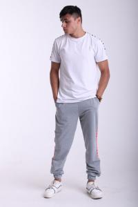 Фото  Штаны серые с красными лампасами Kappa