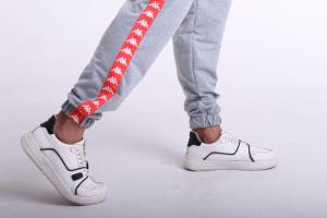 Фото  Штаны серые с красными лампасами Kappa