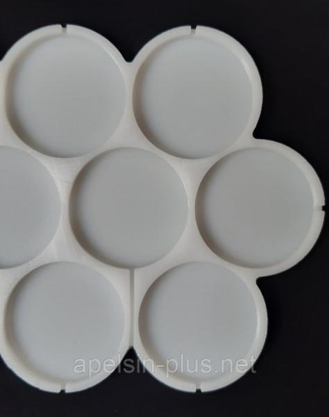 Фото  Молд силиконовый для леденцов и изомальта Круги на 10 ячеек 5 см