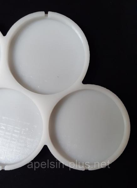 Фото  Молд силиконовый для леденцов и изомальта Круги на 6 ячеек 6 см