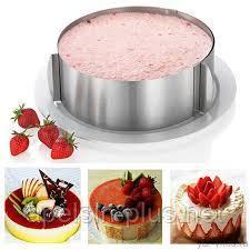 Фото  Раздвижное кондитерское кольцо для выпечки и сборки тортов 8,0 см от 16 см до 30 см