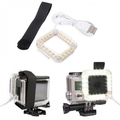 Фото Аксессуары для GoPro и других экшен-камер, LED свет и подсветка для экшн-камер LED подсветка для экшн-камер Xiaomi YI, SJCam, GoPRO (код № XTGP252)