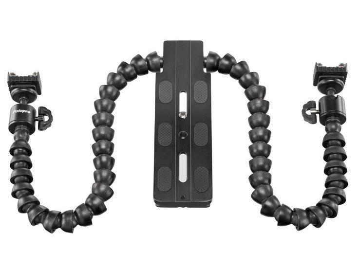 Фото Свет, осветители, накамерный свет Гибкий держатель DMM-901 - для двух устройств на горячий башмак камеры