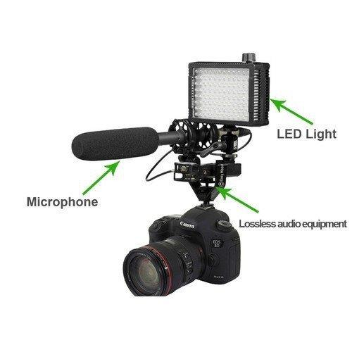 Фото Свет, осветители, накамерный свет Держатель - тройник (кронштейн) для 3-х устройств на горячий башмак камеры V образный (12 х 9 см)