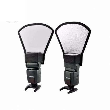 Фото Вспышки и аксеcсуары к ним, Софтбоксы (softbox) - рассеиватели Рассеиватель - отражатель 2 в 1 для накамерных вспышек