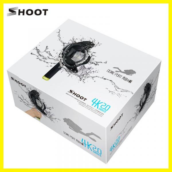 Фото Аксессуары для GoPro и других экшен-камер, Стедикамы, моноподы, штативы для экшен камер Подводный бокс DOME PORT от SHOOT для камеры Xiaomi YI II 4K, 4K Plus, YI Lite (код № XTGP314B)