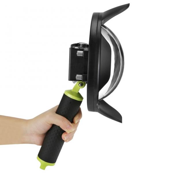 Фото Аксессуары для GoPro и других экшен-камер, Стедикамы, моноподы, штативы для экшен камер Подводный бокс DOME PORT от SHOOT для камеры Xiaomi YI II 4K, 4K Plus, YI Lite (код № XTGP314B)