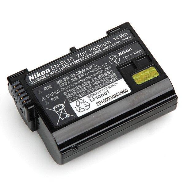 Фото Аккумуляторы, Аккумуляторы для камер NIKON, Аккумуляторы для беззеркальных камер NIKON Аккумулятор для фотоаппаратов NIKON 1 V1, D7000, D7100, D7200, D600, D610, D800, D800E, D810 - EN-EL15