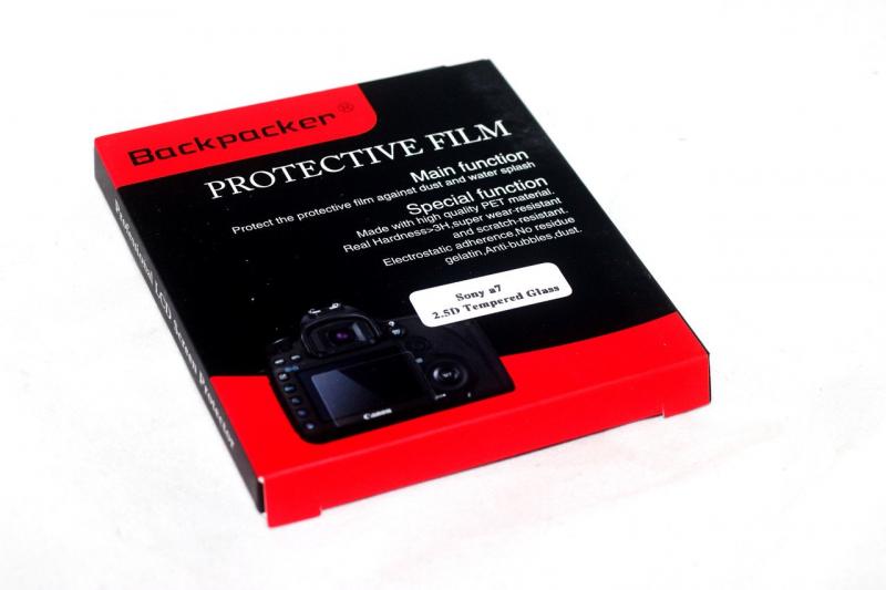 Фото Защита LCD экрана, Защита LCD экранов для фотокамер SONY Защита LCD экрана Backpacker для Sony A7, A7S, A7R - закаленное стекло