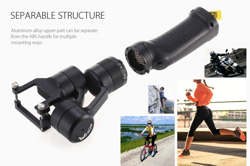 Фото Стабилизаторы для фото и видеокамер (Steadycam) Электронный стабилизатор (стедикам) 3-х осевой G3 фирмы WEWOW для экшн камер