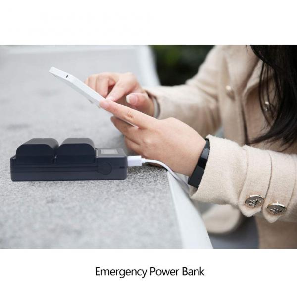 Фото Зарядные устройства, Зарядные устройства для камер NIKON, Зарядные устройства с USB разъемом одно и двух канальные Зарядное устройство Mcoplus DH-EL14 с USB для 2-х аккумуляторов Nikon EN-EL14, EN-EL14A