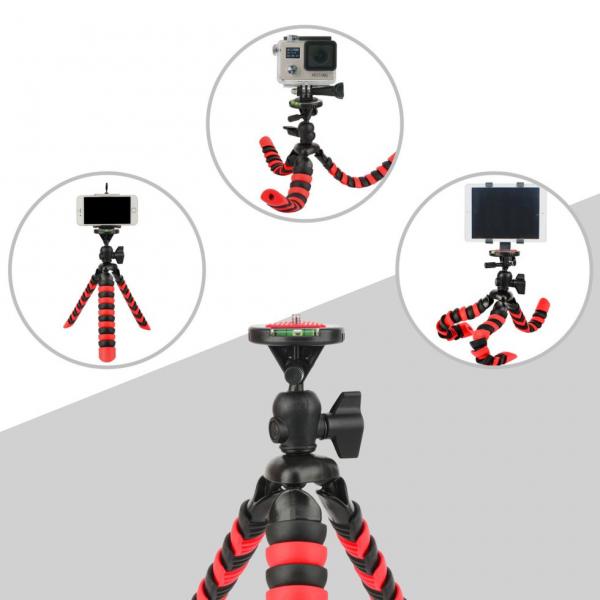 Фото Аксессуары для GoPro и других экшен-камер, Стедикамы, моноподы, штативы для экшен камер Гибкий штатив - ITT 750 (высотой 30 см и максимальной нагрузкой до 3 кг) - черный