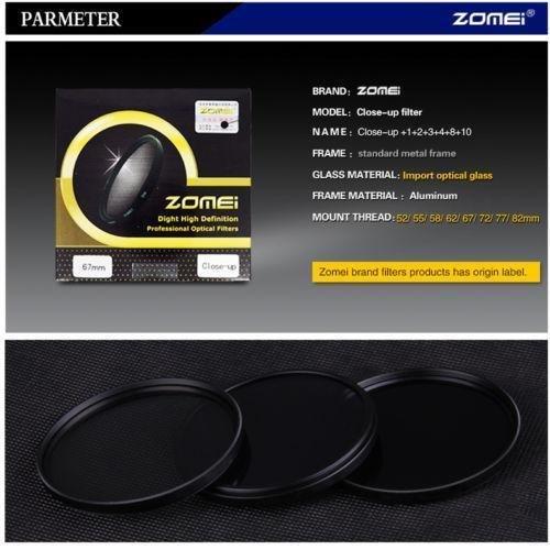 Фото Светофильтры, Макролинзы - CLOSE UP светофильтры, Светофильтры CLOSE UP диаметром 40,5 Светофильтр ZOMEI - макролинза CLOSE UP +8 - 40.5 mm