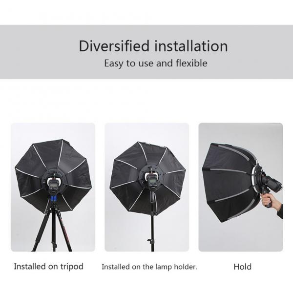 Фото Оборудование для фото студий, мини - студии, Софтбоксы, рассеиватели, диффузоры Софтбокс, рассеиватель, диффузор, октобокс Triopo - KS90 для накамерной вспышки - 90 см