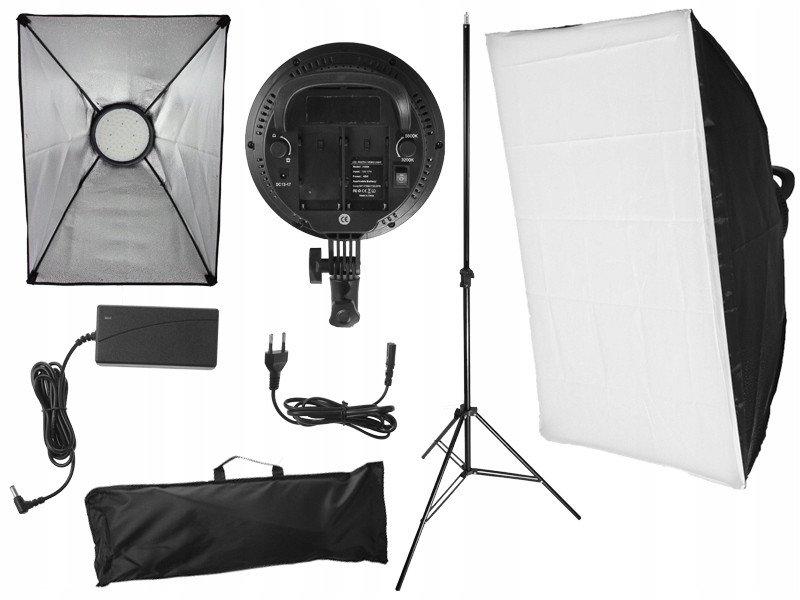 Фото Оборудование для фото студий, мини - студии, Комплекты для фотостудий - наборы Комплект - 168 LED свет (48 Вт, 3200K-5600K) + софтбокс 50 x 70 + стойка (2 м)