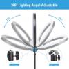 Студийный свет - Кольцевой LED свет YQ-320B (12" - 32см) с пультом (проводным) и держателем телефона для бьюти, селфи съемки
