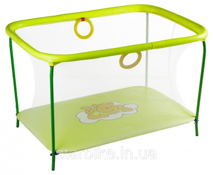 Манеж Qvatro LUX-02 мелкая сетка  желтый (winnie pooh)
