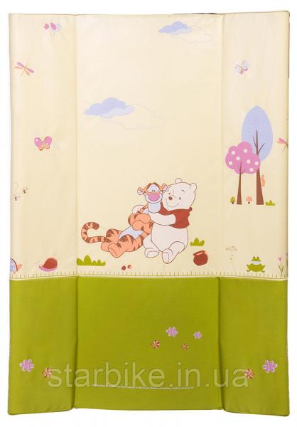 Пеленатор мягкий Ceba Baby CE-102 для пеленальных комодов  winnie the pooh беж - салат