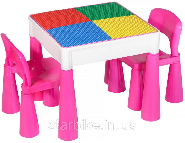 Стол и 2 стульчика Tega Mamut 899P dark pink-white