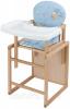 Стульчик- трансформер Babyroom Пони-230 eko без лака пластиковая столешница  голубой (мишка, пчелка, звезда) - Стульчики для кормления  в Харькове