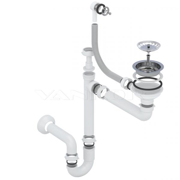 Фото Мойки кухонные, Мойки кварцевые VANKOR Кухонная мойка VANKOR Norton NMP 02.67 Safari + сифон VANKOR