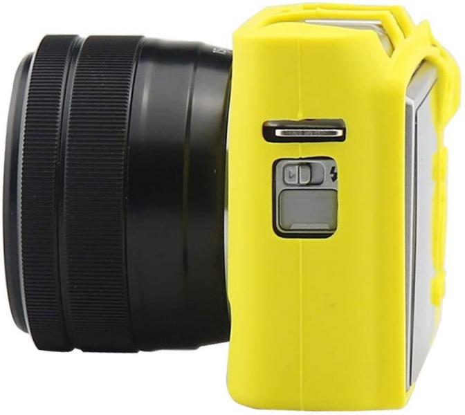 Фото Сумки, футляры, чехлы для камер и объективов, Силиконовые чехлы-футляры для фотоаппаратов, Силиконовые чехлы для фотоаппаратов Fuji Защитный силиконовый чехол для фотоаппаратов FujiFilm X-A3, X-A10 X-A20 X-A5 - желтый
