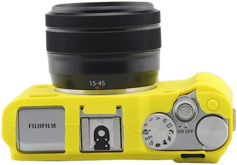 Фото Сумки, футляры, чехлы для камер и объективов, Силиконовые чехлы-футляры для фотоаппаратов, Силиконовые чехлы для фотоаппаратов Fuji Защитный силиконовый чехол для фотоаппаратов FujiFilm X-A3, X-A10 X-A20 X-A5 - желтый