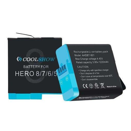 Фото Аккумуляторы, Аккумуляторы для камер GoPro Аккумулятор AHDBT-801 - аналог AJBAT-001 для GoPro Hero 8, 5, 6, 7 на 1220 ma