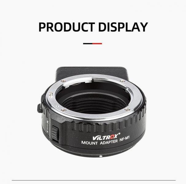 Фото Адаптеры - переходники, Адаптеры для фотокамер OLYMPUS Адаптер Viltrox NF-M1 для объектива F-mount на байонет Micro 4/3 (Nikon F - Micro 4/3) (Olympus, Panasonic)