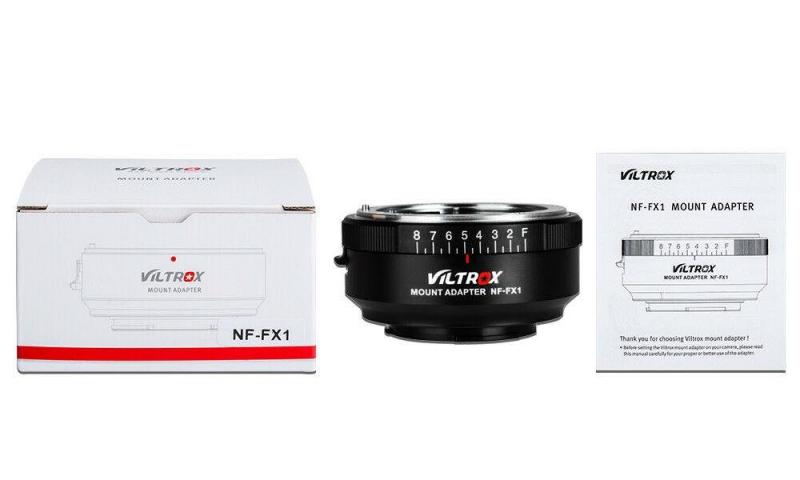Фото Адаптеры - переходники, Адаптеры для фотокамер FujiFilm Адаптер Viltrox NF-FX1 для Nikon F на байонет FujiFilm FX-mount (Nikon F - Fuji FX) - мануальный